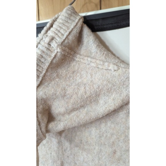 BECOOL WOMEN'S BEIGE COWL NECK SWEATER SZ S/M - Picture 3 of 4